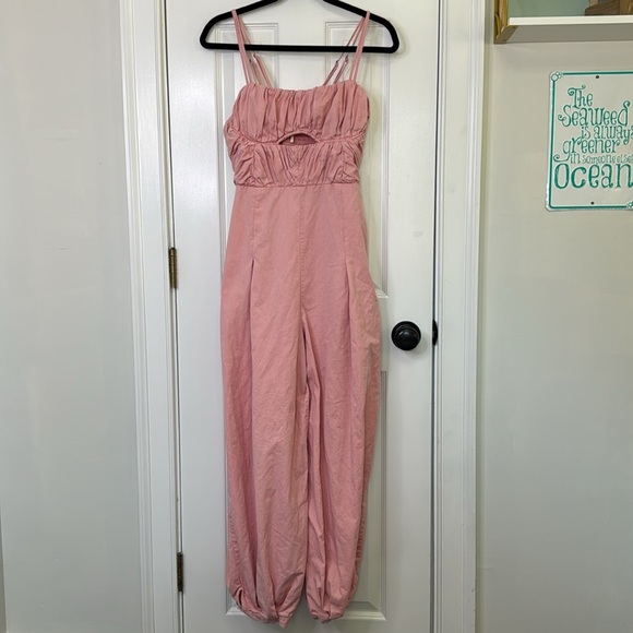 Free People Pink Jumpsuit with Strappy Design - Picture 5 of 14